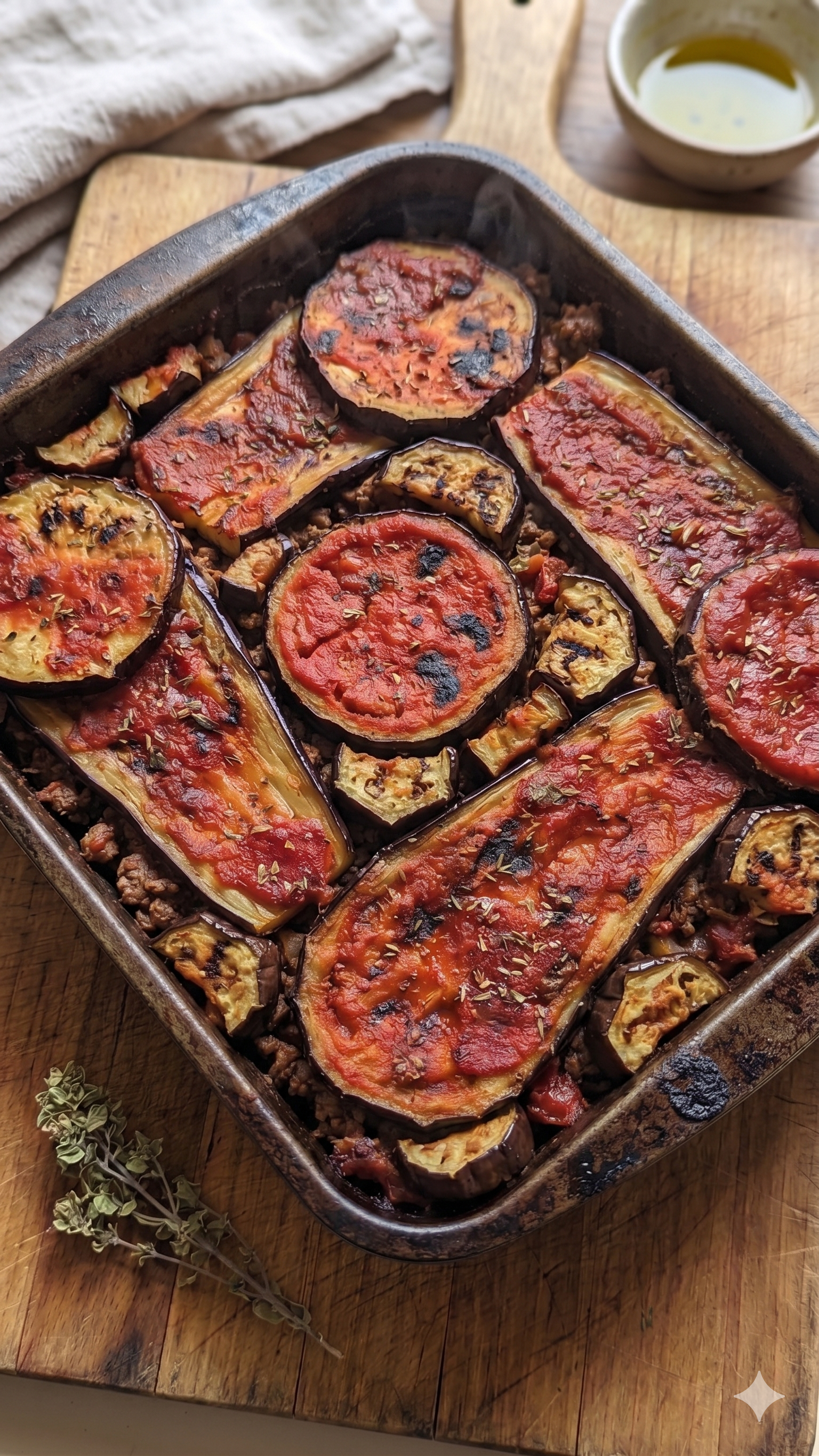 Traditional Old School Eggplant Moussaka